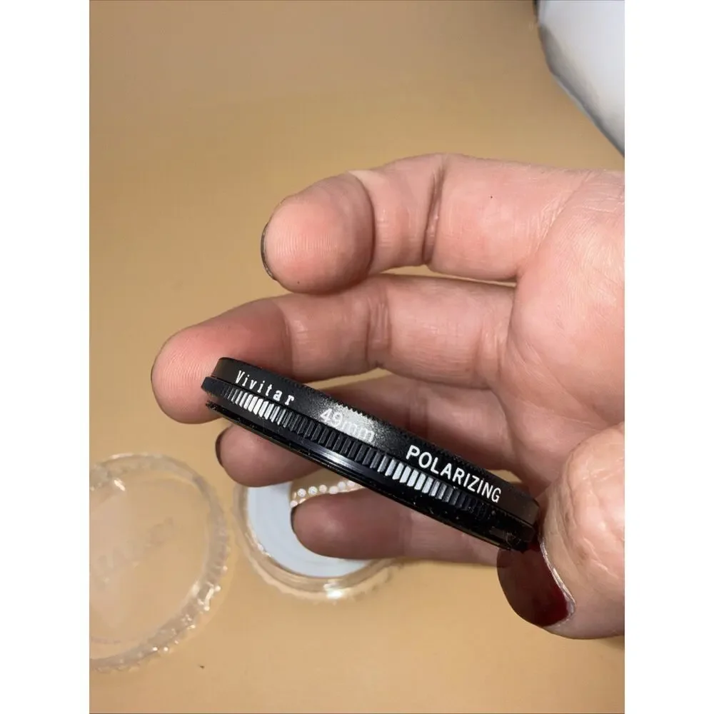 Vivitar 49mm PL Polar Filter Low Profile Thin linear polarizer W/case